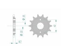 PIGNONE AFAM 24501-17 PASSO 520 KAWASAKI ER 5 ER500 500 1997 2007