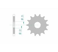 PIGNONE AFAM 28401-17 PASSO 525 SUZUKI DL 1050 RC V STROM XT M0 1050 2020