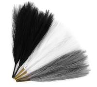 AFAMITOO 6 X erba artificiale della pampa corta (45 cm) come riempitivo per vasi, per la casa in bianco, nero o grigio