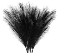 AFAMITOO Erba della pampa artificiale nera, confezione da 8 soffici, 97 cm, steli alti e soffici, per la decorazione della casa e la decorazione per feste di nozze