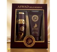 AFAQ ASWAD BOLD RESERVE Set Uomo Profumo EDP 100ml + Shower Gel 150ml Arabo