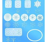 AFASOES 10 Pz Stampi in Silicone Fiocco di Neve Fiocco di Neve Stampi per Gioielli con Ciondoli con Linea Pesce per Natale Decorazione e Artigianato