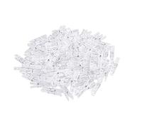 AFASOES 100 Pz Mollette da Bucato in Plastica Trasparenti Piccole Mollette da Appendere per Foto Diametro 35 mm Mini Clip con Molla per Appendere per Foto per Foto Fai Da Te Biglietti Matrimonio