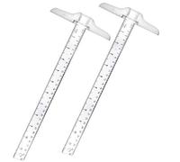 AFASOES 2 Pz Righello a T Righello Quadrato a T 12 Pollice/ 30 cm Righello a Forma di T in Plastica Trasparente per Ingegneri, Architetti, Studenti, Disegnatori, Artisti