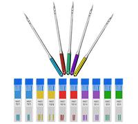 AFASOES 30 Pz Aghi per Macchina da Cucire Aghi per Tessuto Stretch Aghi per Macchina Regolari Universali Dimensioni in 9, 11, 14, 16, 18 per le Comuni Macchine da Cucire per Uso Domestico (5 Colori)