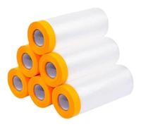 AFASOES 6 Pezzi Pellicola Adesiva per Mascheratura Telo Protettivo per Pittura 110 cm x 20 m Teli Copritutto per Imbianchino Teli Copritutto Grandi per Pittori per Proteggere dalla Polvere i Mobili
