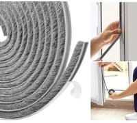 AFAXINRIE Guarnizione Finestra e Porta a Spazzola Autoadesiva, Antipolvere e Resistente Agli Agenti Atmosferici, 5 Metri (L) x 9 mm (W) x 9 mm (T), Grigio