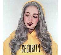 AFBeauty Parrucca frontale in pizzo grigio lungo ondulato argento parrucca sintetica pre-pizzicata realistica attaccatura dei capelli parrucca in fibra resistente al calore Cosplay parrucca quotidiana