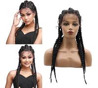 AFbeauty - Parrucca intrecciata da donna, in fibra sintetica resistente al calore, con 5 trecce afro, 61 cm, trucco per feste