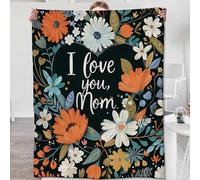 AFBQOPL Coperta con scritta in inglese "to my daughter", coperta con fiori per mia figlia, regalo per la festa della mamma, regalo di compleanno per mia figlia, coperta in flanella super morbida