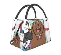 AFBQOPL Lunch Bags We Bare Anime Bears Borsa termica portapranzo riutilizzabile portatile per ufficio all'aperto picnic 11 x 6,5 x 17,8 cm