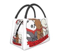 AFBQOPL Lunch Bags We Bare Anime Bears Borsa termica portapranzo riutilizzabile portatile per ufficio all'aperto picnic 11 x 6,5 x 17,8 cm
