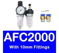 AFC2000 1/4" Porta FRL Union Compressore Trattamento Aria Filtro Regolatore Pressione Combinazione Lubrificatore Combinazioni Separatore Olio(AFC2000 PC10-02)