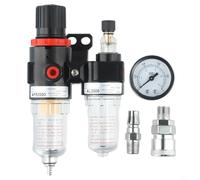 AFC2000 - Regolatore di pressione dell'aria compressa con sifone e manometro, separatore filtro aria da 1/4 di pollice per strumenti e spray per pistole