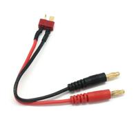 AFCAHEH Cavo di Ricarica da 20 cm for XT30, XT60, XT90, Spina a T, for connettori a Banana da 4,0 mm, Cavo di Ricarica in Silicone 14 AWG for Batteria Lipo(4.0 to T-Plug)