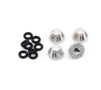 AFCAHEH for Orlandoo Hunter RC Model M2, coprimozzo Ruota in Lega di Alluminio Anti-allentamento, Dado Conico 1:35, 32, Pezzo di Ricambio for l'aggiornamento.(Silver 4PCS)