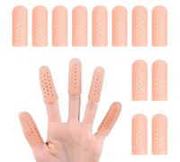 AFCJLTO 12 Pezzi Protezioni per Dita in Silicone, Gel Manicotti per Dita, Proteggi Dita, Protezioni per Dita in Gel, Proteggi Dita e Pollici, Gel Manicotti per Dita, Copridito in Silicone, della carne