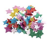 AFCJLTO 150pcs Gommapiuma stelle glitter, Adesivi a Forma di Stella, Adesivi Glitter Autoadesivi in Schiuma per Craft Card making Scrapbook Wall decoration