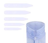 AFCJLTO 50 Pezzi di Colletti Stecca in Plastica per Camicie da Uomo - Collari Bianchi Resistenti e Irrigiditi in 5 Taglie Diverse, per Colletti di Camicie da Uomo, Regalo per Padre Marito