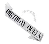AFCJLTO Corona e Fusciacca di Compleanno per Donna Fascia da Regina del Compleanno e Diadema di Strass Set di Diademi e Fusciacche per Ragazze Decorazioni feste di compleanno (Sliver)