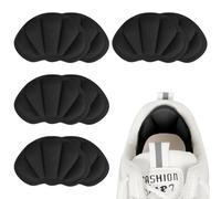 AFCJLTO Cuscinetti Antiscivolo per Talloni per Scarpe, 4 paia di cuscinetti adesivi per scarpe troppo grandi, in nero,Forte adesivo sul tallone, antiscivolo per solette,Ideali per donne e uomini