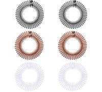 AFCJLTO Pettine Elastico Circolare Completo, 6 Pettini Elastici in Plastica per Capelli, Fascia per Denti Circolare, Pettine Circolare in Plastica Flessibile, fascia per acconciature perfette