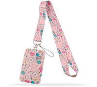 AFCJLTO Porta Badge con Cordino - Ideale per ID Cards e Cellulare - Perfetto per Medici, Infermieri, Uffici, Scuole - Design Unisex Donna e Uomo - 1 Pezzo