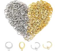 AFCJLTO Set 40 Orecchini Monachella in Acciaio Inossidabile, Lunghezza 14,5mm, 2 Colori, Ipoallergenici per Risultati Eleganti e Raffinati, Adatti per la Creazione di Gioielli con Filo Orecchio