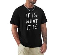 AFCURBU It Is What It Is T-Shirt Funnys Black 3XL