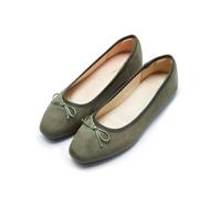 AFEETSING Ballerine da Donna a Punta Rotonda con Fiocco Comodo e Elegante Scarpe da Ginnastica per Le Donne, Colore: Verde Oliva., 39 EU