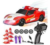 Afenau Macchina Telecomandata Polizia, 1:24 Auto Telecomandata Bambino con Luci e Suoni, 40km/h Macchina Telecomandata, 2.4G Mini Macchina Telecomandata Bambino per Bambini 6+ Anni (Rosso)