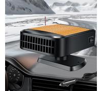 Afenau Riscaldamento per auto, 12 V, 2 in 1, termoventilatore per auto con rotazione di 360 gradi, 200 W, riscaldamento auto 12 V, accendisigari portatile, riscaldatore per auto da 12 V, camion, SUV
