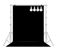 Afenau Sfondo Fotografico Nero, 2 X 3 M Sfondo Nero Fotografico con 4 Chiodi, Poliestere Sfondo per Foto, Sfondi Fotografici per Studio Fotografico, Servizio Fotografico, Video, Fotografia di Moda