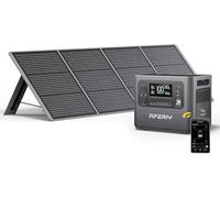 AFERIY Generatore Elettrico Portatile 2400W con Pannello Solare da 200W, Batteria Nomade LiFePO4 2048Wh, Ricarica In 1,5H, Presa Ue 220-240V, Funzione UPS, Per Campeggio, Casa, Ufficio