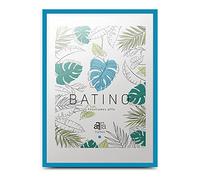 aFFa frames Cornice per Foto 50x70 cm - Cornice Foto Batino in Legno con Vetro Acrilico e Retro in HDF - Cornice Poster per Certificati Opere d’Arte Immagini Blu