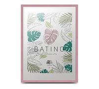 aFFa frames Cornice per Foto 50x70 cm - Cornice Foto Batino in Legno con Vetro Acrilico e Retro in HDF - Cornice Poster per Certificati Opere d’Arte Immagini Rosa