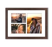 aFFa frames Tisar 30x40 cm, Frontale in Vetro Acrilico, Cornici Multiple, Galleria Immagini, Galleria Fotografica con Passe-Partout, 3 Sezioni Foto Per 2 Foto 10x15 cm E 1 Foto 15x21 Bronzo (22)
