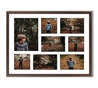 aFFa frames Tisar 40x50 cm, Frontale in Vetro Acrilico, Cornici Multiple, Galleria Fotografica con Passe-Partout, 8 Sezioni Foto Per 1 Foto 15x21 cm, 4 Foto 10x15 cm E 3 Foto 10x10 Bronzo (22)