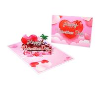 Affascinante biglietto di San Valentino Popup Squisita Artigianato Felice Amore Cuore Vacanze Auguri Per Coppia
