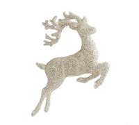 Affascinante ciondolo a forma di alce con campanellino glitterato per abbellire il Natale nella tua casa