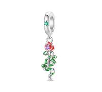 Affascinante Ciondolo Serpente Fascino, Accessorio Braccialetto Fascino Placcato Argento, Compatibile con Collana Braccialetto Pandora, Regalo per le Donne