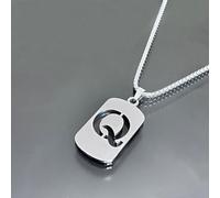 Affascinante collana lettera con tocco personale design unico in acciaio Ti (lettera C)