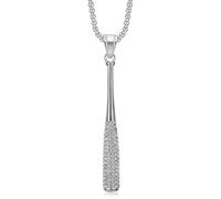 Affascinante Collana Uomo Donna Gioielli Ciondolo Pendente Necklace Collana di Mazze da Baseball con Diamanti Hip Hop 钢色单吊坠