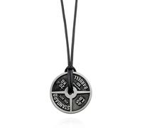 Affascinante Collana Uomo Donna Gioielli Ciondolo Pendente Necklace Piastra di Peso Bilanciere Ciondolo Manubrio Fitness Collana da Uomo Sollevamento Pesi Bodybuilding Esercizio N390-1