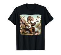 Affascinante Cottagecore Estetica Banjo Serenata Komodo Drago Maglietta