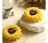 Affascinante girasole giallo a più petali - Con un aspetto raffinato e unico, questo incantevole pezzo decorativo può servire come un delizioso ornamento da scrivania. Ideale per la decorazione di mat