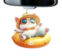 Affascinante Per Mirror, Accessori Per Specchio Auto Ornamento 2D In Acrilico - Chat E Cane | Grazioso Incantesimo Animali Per Parete E Soggiorno -Decorazione Auto