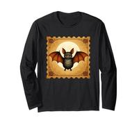Affascinante pipistrello sotto la luna piena decorazione di Halloween Maglia a Manica
