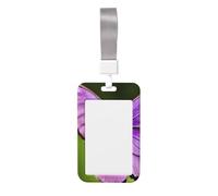 Affascinante porta badge con farfalla scorrevole porta badge verticale in plastica custodia protettiva per donne uomini porta carte d'identità con cordino da lavoro custodia per badge per ufficio