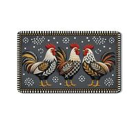 Affascinante tappetino scolapiatti per bancone della cucina, in gomma assorbente nera e oro, tappetino scolapiatti in stile rustico vintage, 30,5 x 50,8 cm